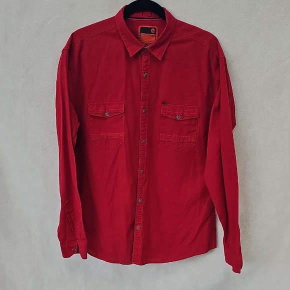 Rodid, Classic Red Button-Down Shirt for Men - Picture 1 of 6